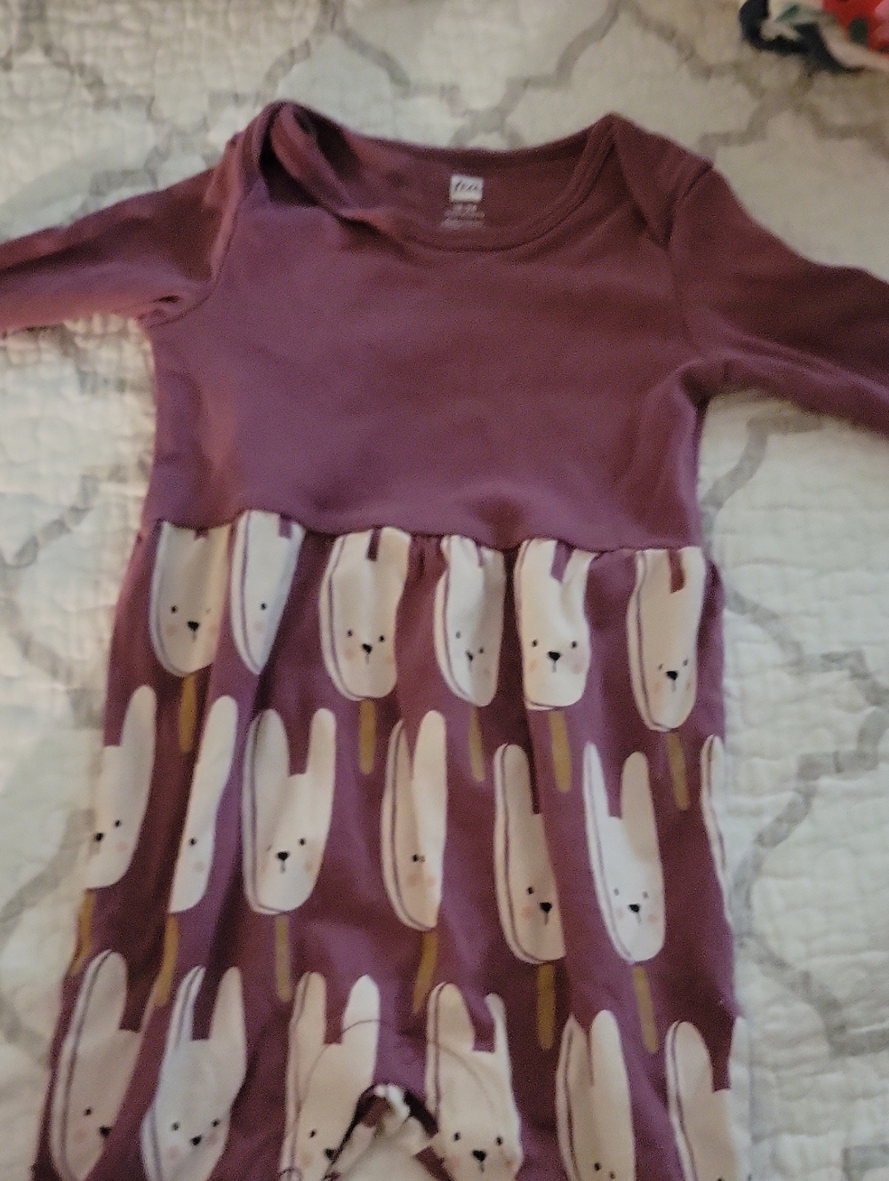 Tea Collection Plum Bunny Popsicle One-Piece
